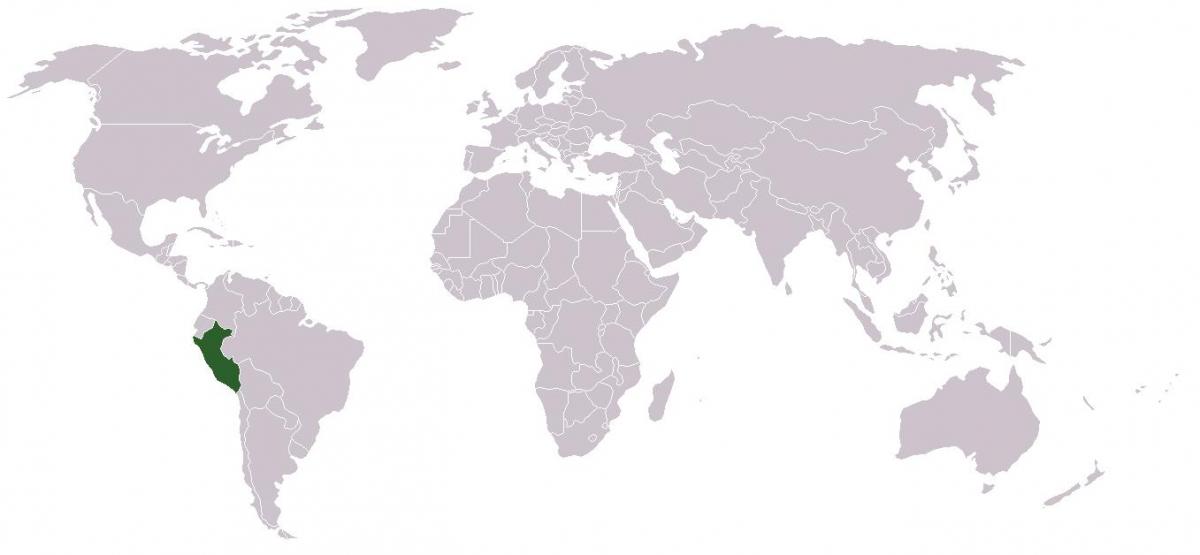 地図のペルーのグローバル