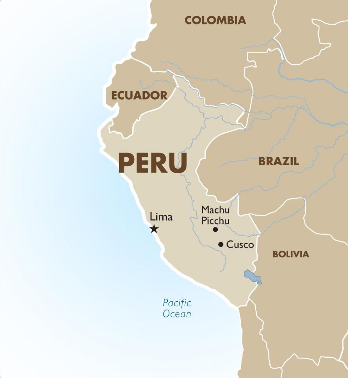 ペルー国の地図 地図のペルーおよび周辺諸国 南米 ア