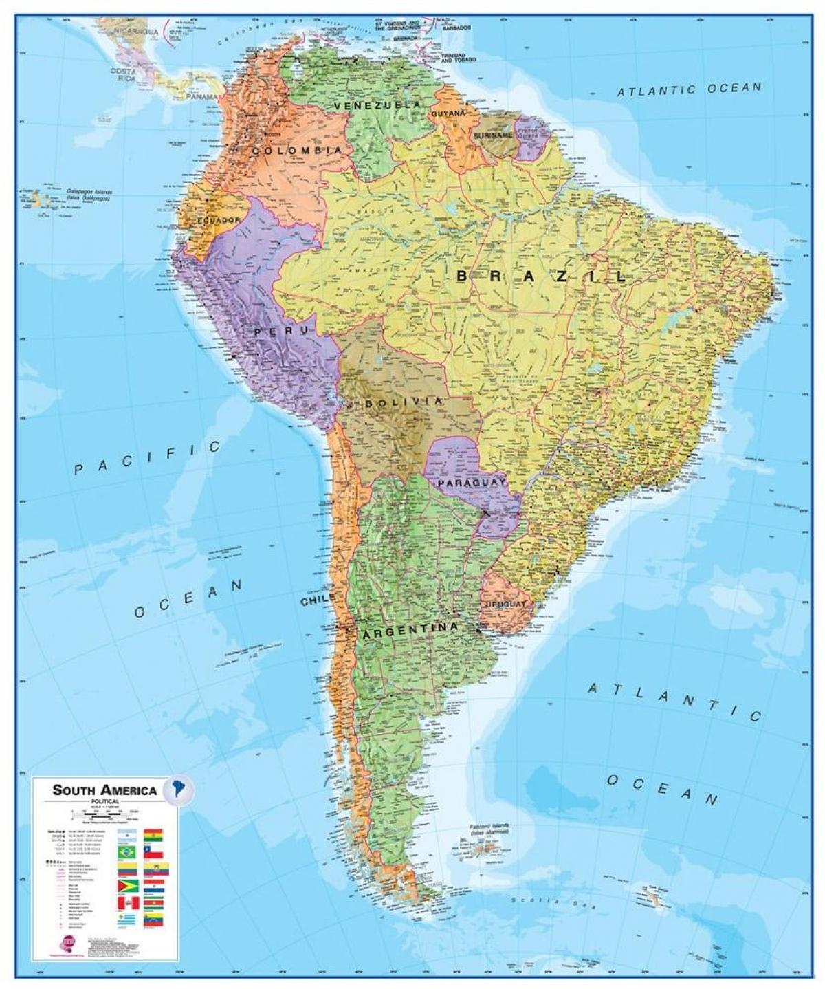 地図南米ペルー