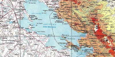 地図のチチカカ湖ペルー 
