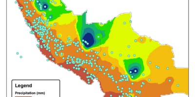 地図のペルーの気候