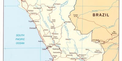 地図のペルー国