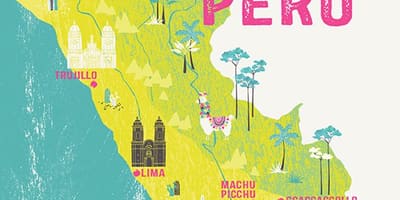地図のペルーの子供のため