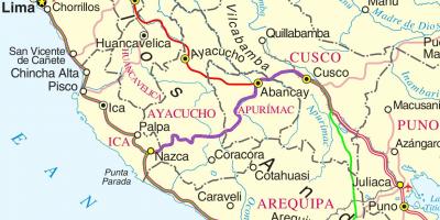 地図のペルーのクスコ