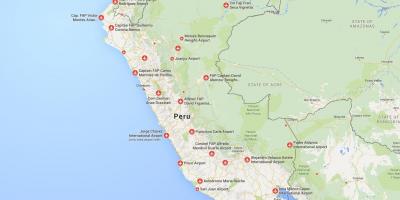 空港でのペルーの地図