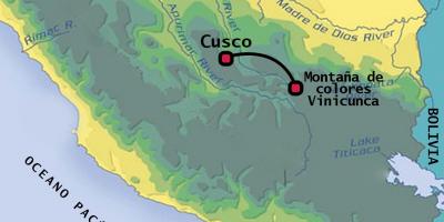 Vinicuncaペルーの地図